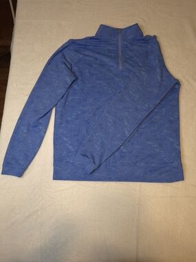 Peter Millar Blue Performance Quarter-Zip Jacket